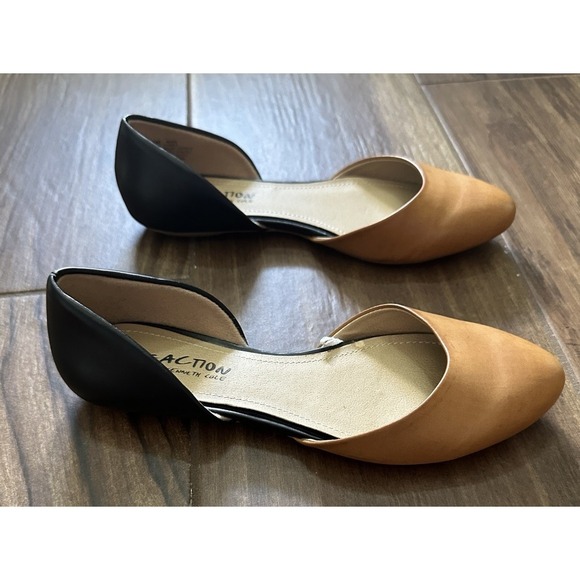 Kenneth Cole Reactions New York Women's Slip On Flats New Sz 6M Black Brown - Picture 1 of 6
